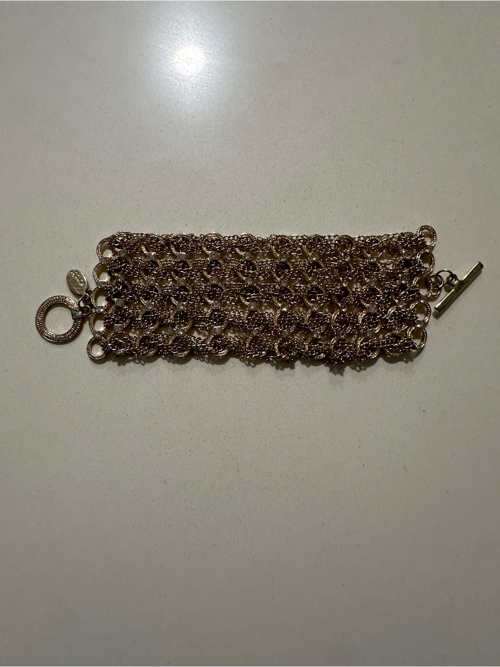 Spring Street Gold-Tone Multi-Strand Woven Bracelet